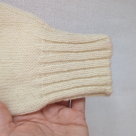 NWT Jantzen Deadstock 1970's Men's Cream Shetland Wool Blend Sweater Size Large - Picture 5 of 10